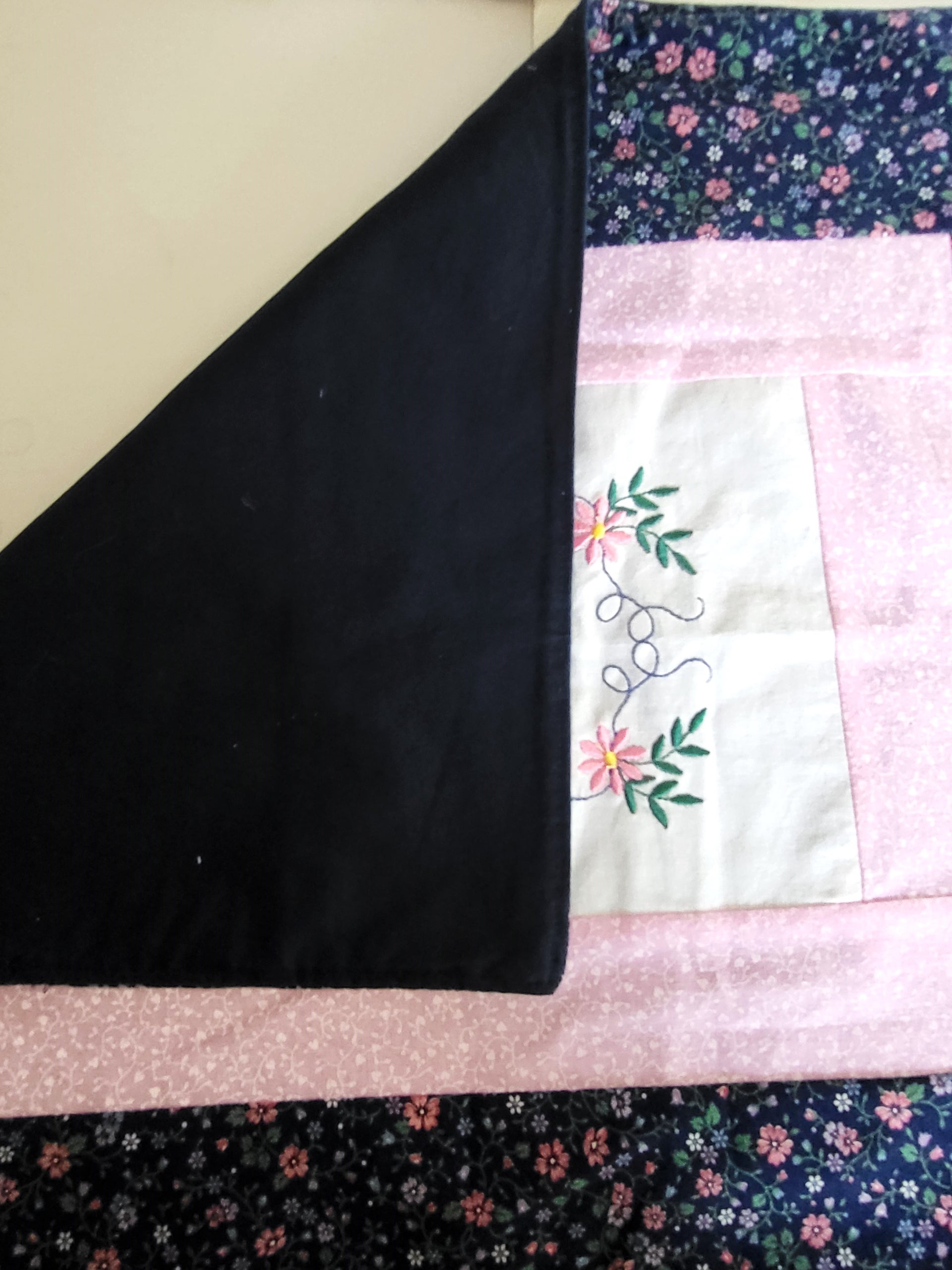 calico flowers challah cover