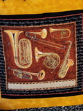 Brass Jazz instruments quilted pillow cover musical instruments music lovers