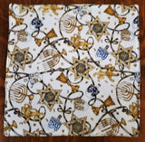 Chanukah handmade lined cloth napkin