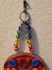 Hand of Miriam with evil eye chakra beads