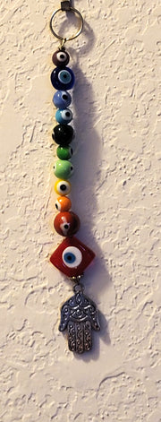 Hamsa chakra beaded handmade talisman