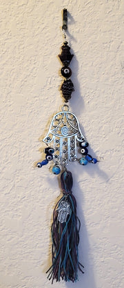 handmade  hand Miriam beaded amulet