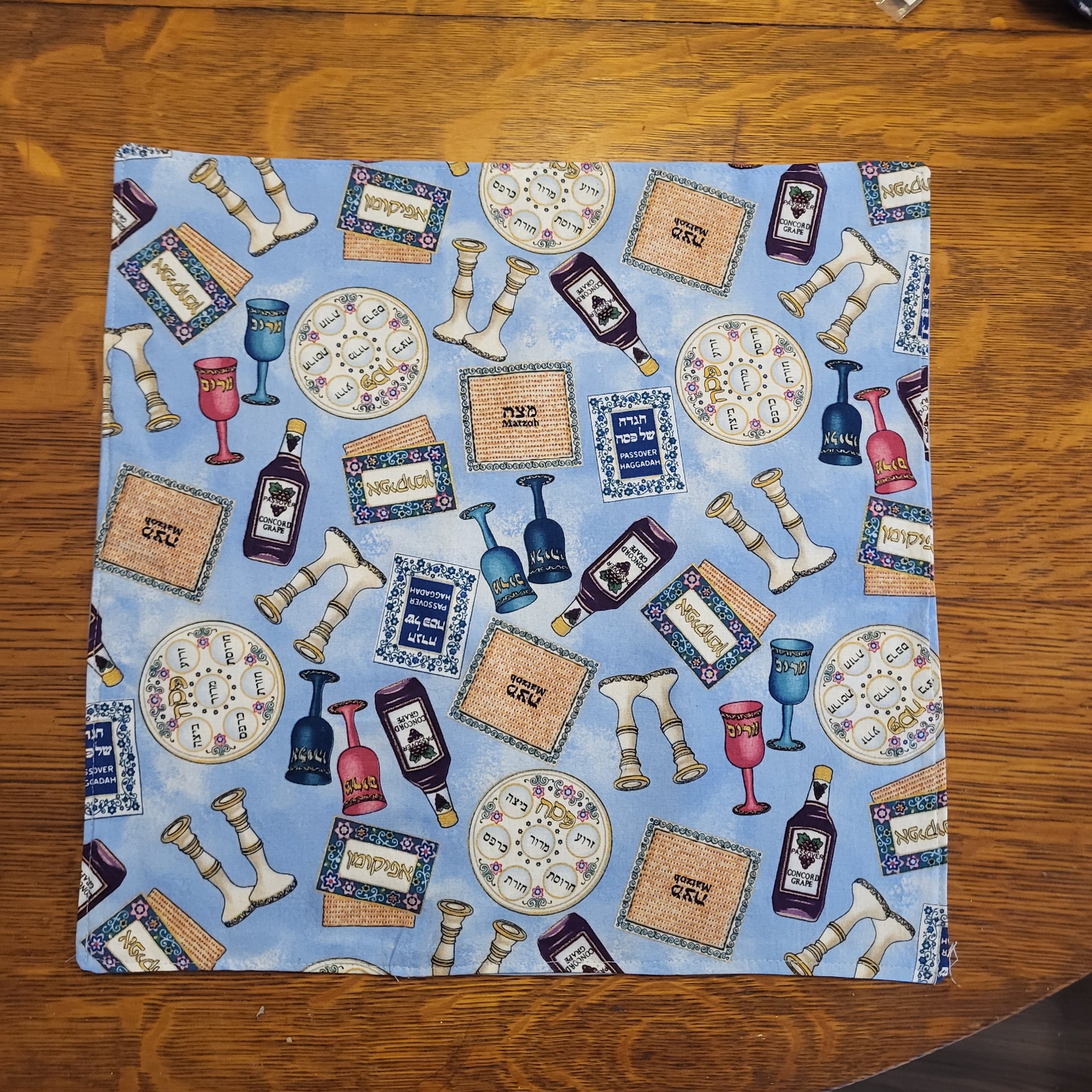 Passover handmade lined cloth napkin