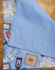 Seder symbols hand-crafted cloth lined napkin