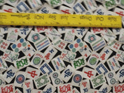 Mahjong fabric quilting sewing cotton
