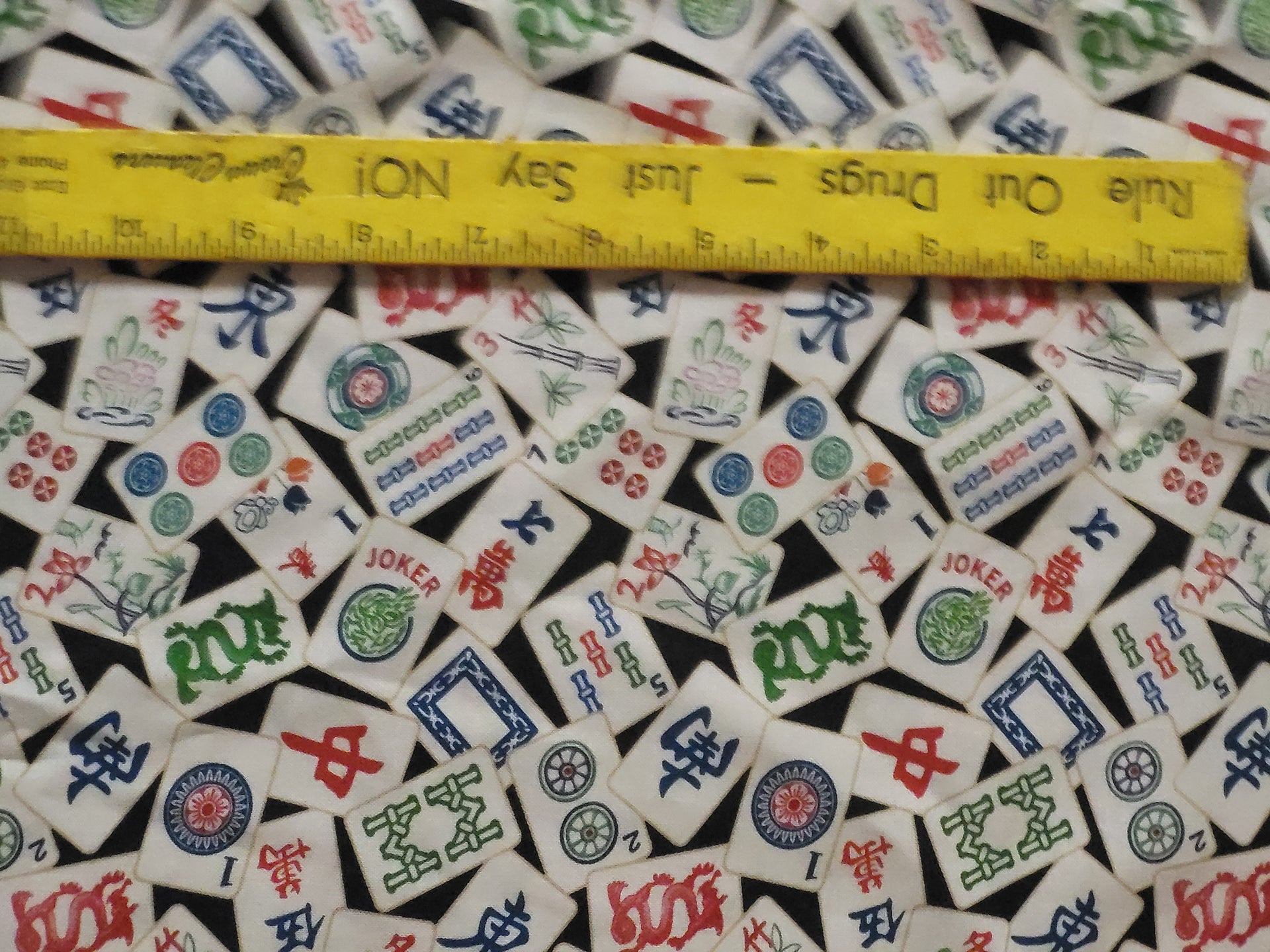Mahjong fabric quilting sewing cotton