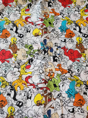 by the half yard Looney Tunes characters cotton fabric