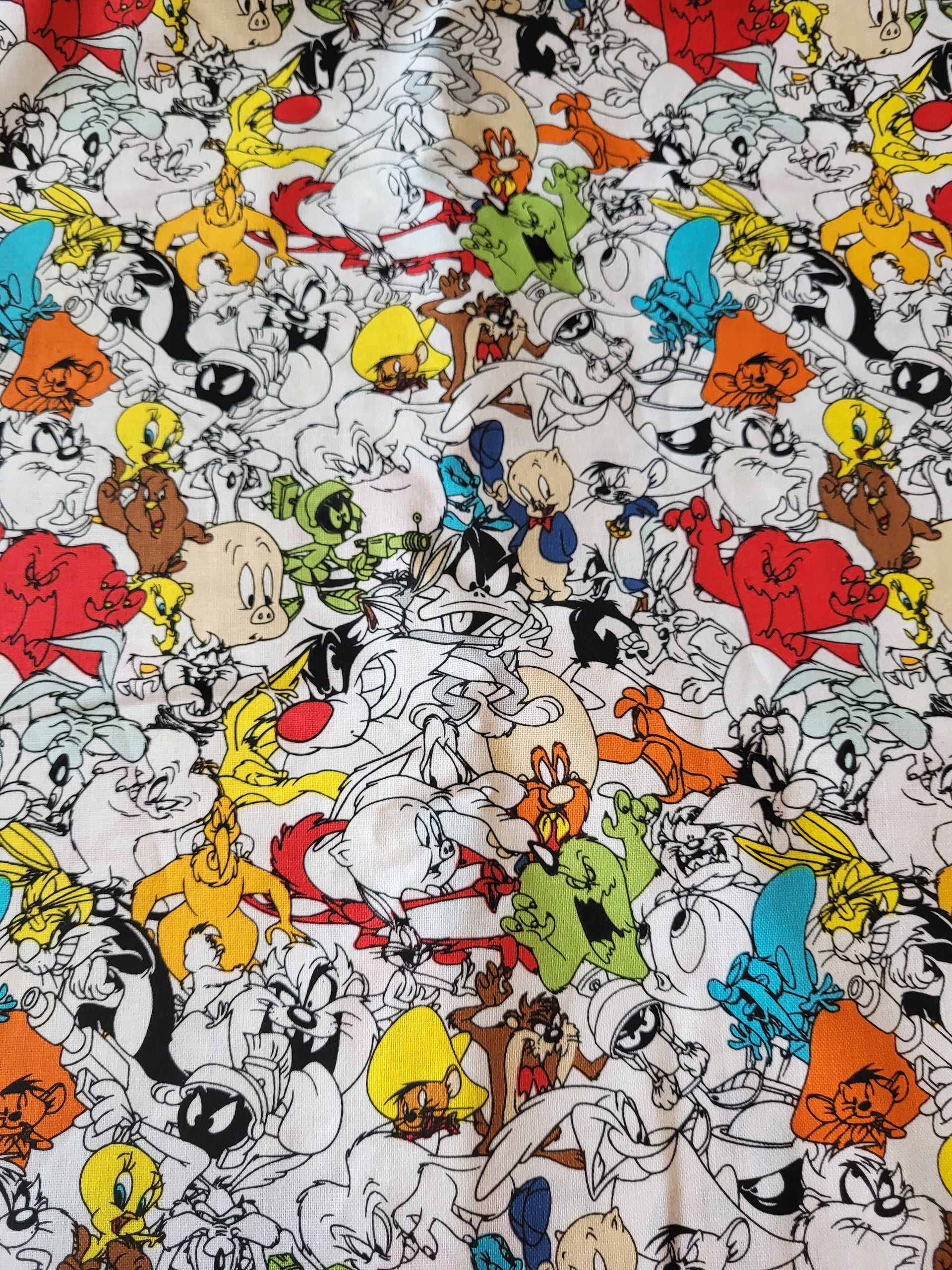 by the half yard Looney Tunes characters cotton fabric