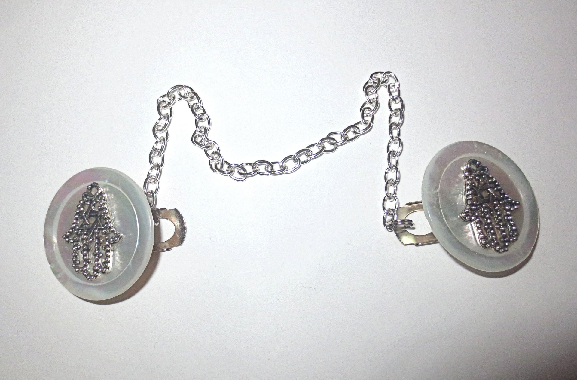 Tallit clips hamas mother of pearl