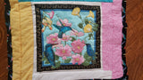 humming birds quilted table runner
