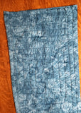 batik insulated table runner turquoise blues