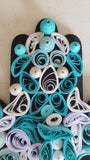 turquoise quilled hamsa wall art