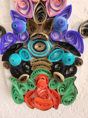 multicolored quilled hamsa wall art evil eye