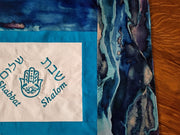 embroidered hamsa bohemian blues challah cover