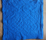 Variety of blues batiks quilt