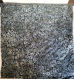Batik bohemian black colorful quilted pillow cover