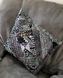 bohemian quilted batik toss pillow