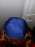 plain colors cotton kippah choice of main colors yarmulke navy blue