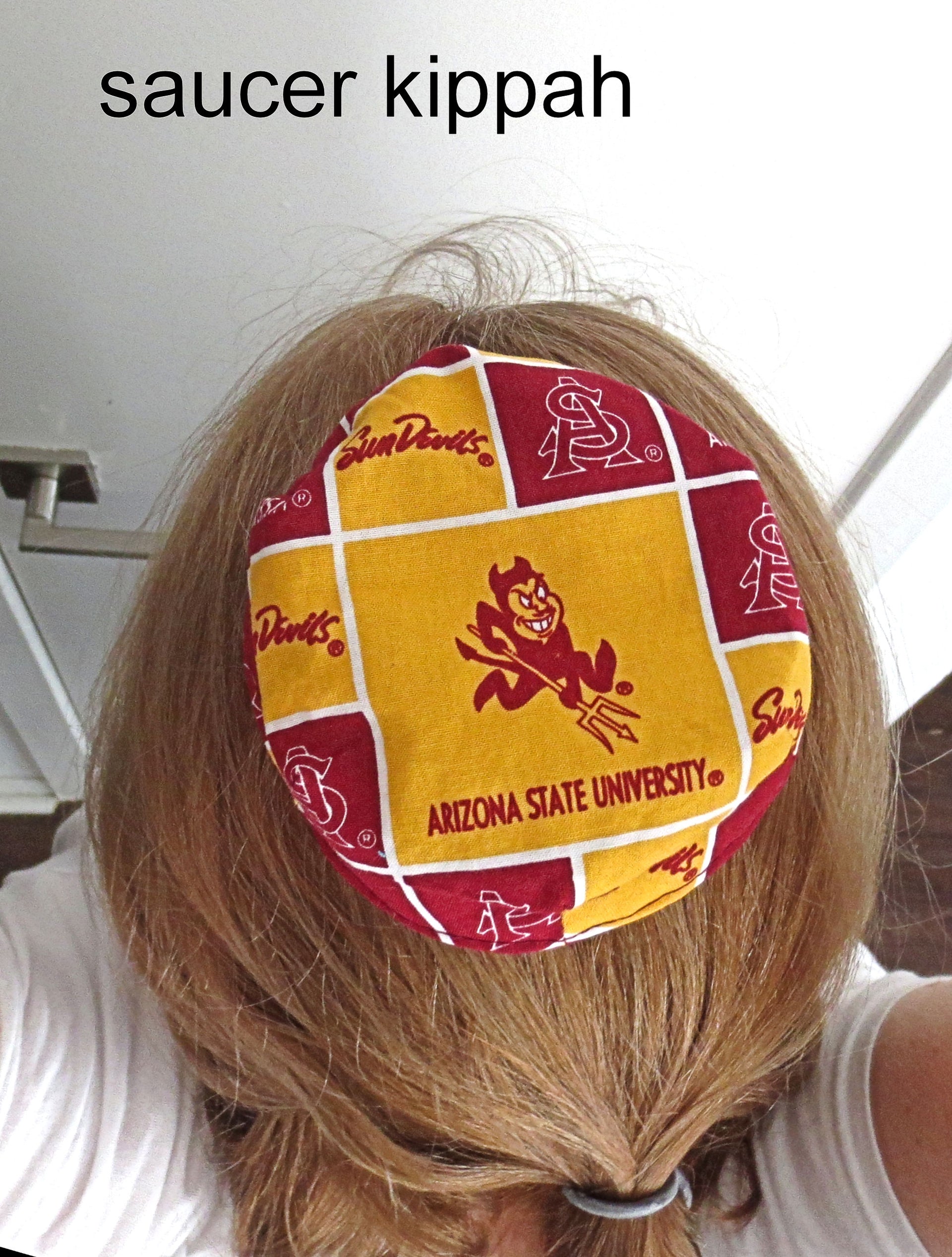 saucer reversible kippah or yarmulke college university teams