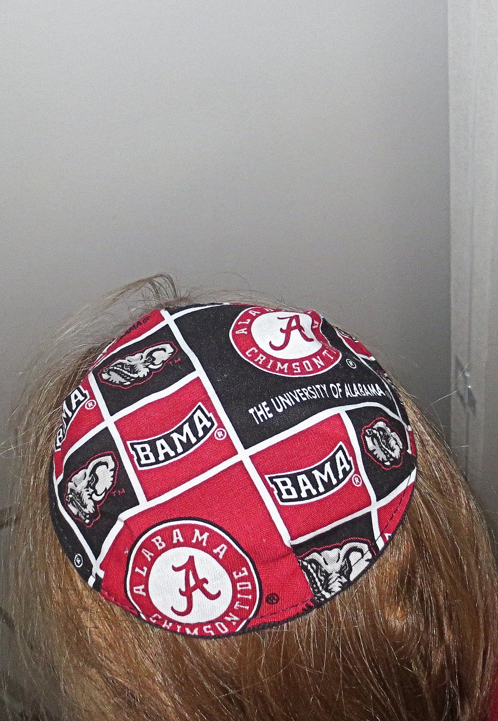 saucer reversible kippah or yarmulke college university teams university of alabama