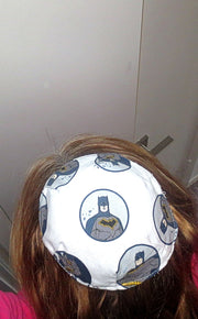 saucer kippah reversible select pattern both sides superheros & friends traditional batman