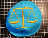 scales of justice small kippah or saucer yarmulke