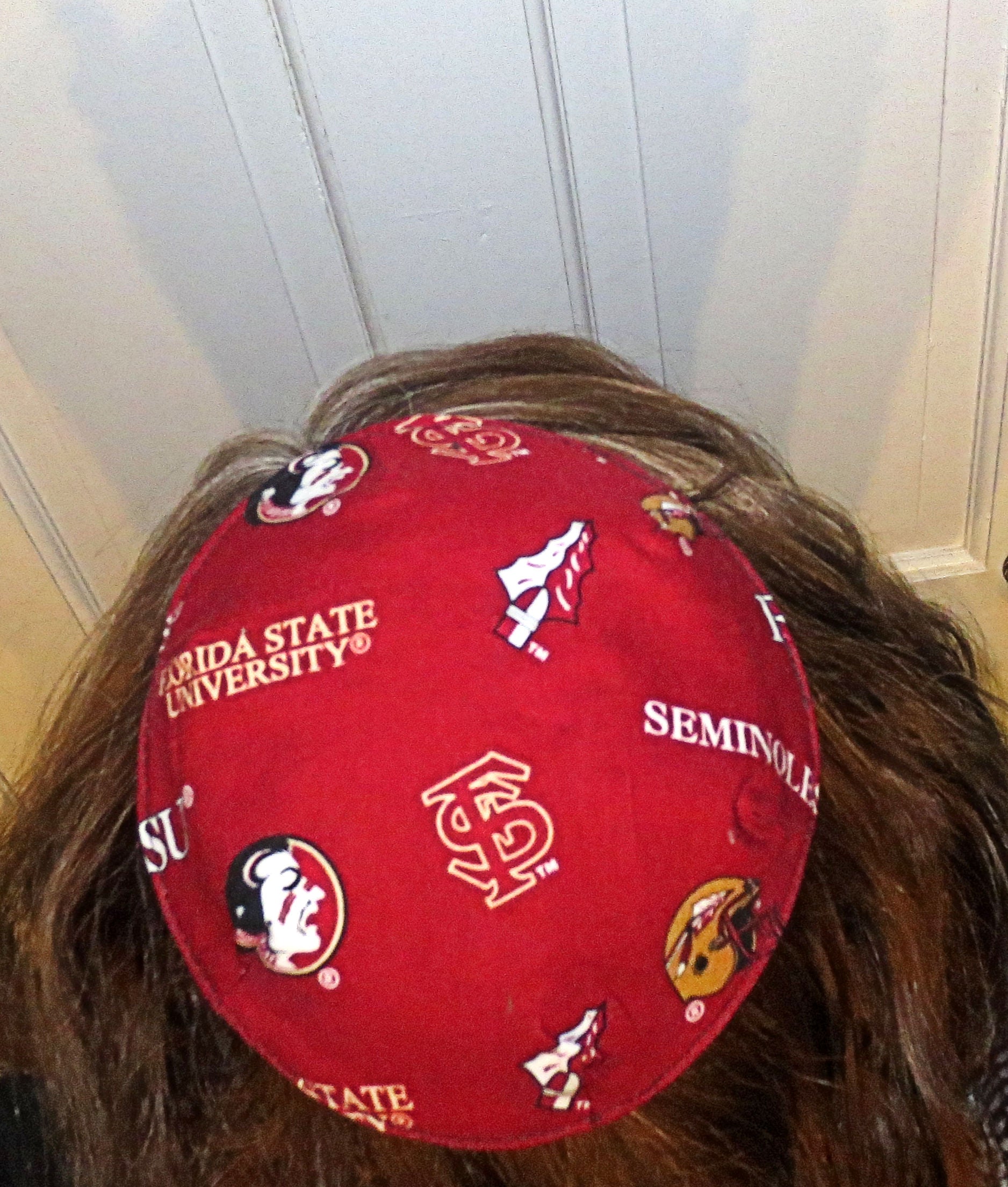 saucer reversible kippah or yarmulke college university teams florida state university (fsu)
