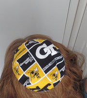 saucer reversible kippah or yarmulke college university teams georgia tech