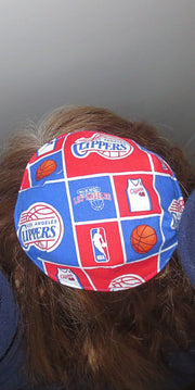 saucer reversible kippah or yarmulke major sports teams nba la clippers