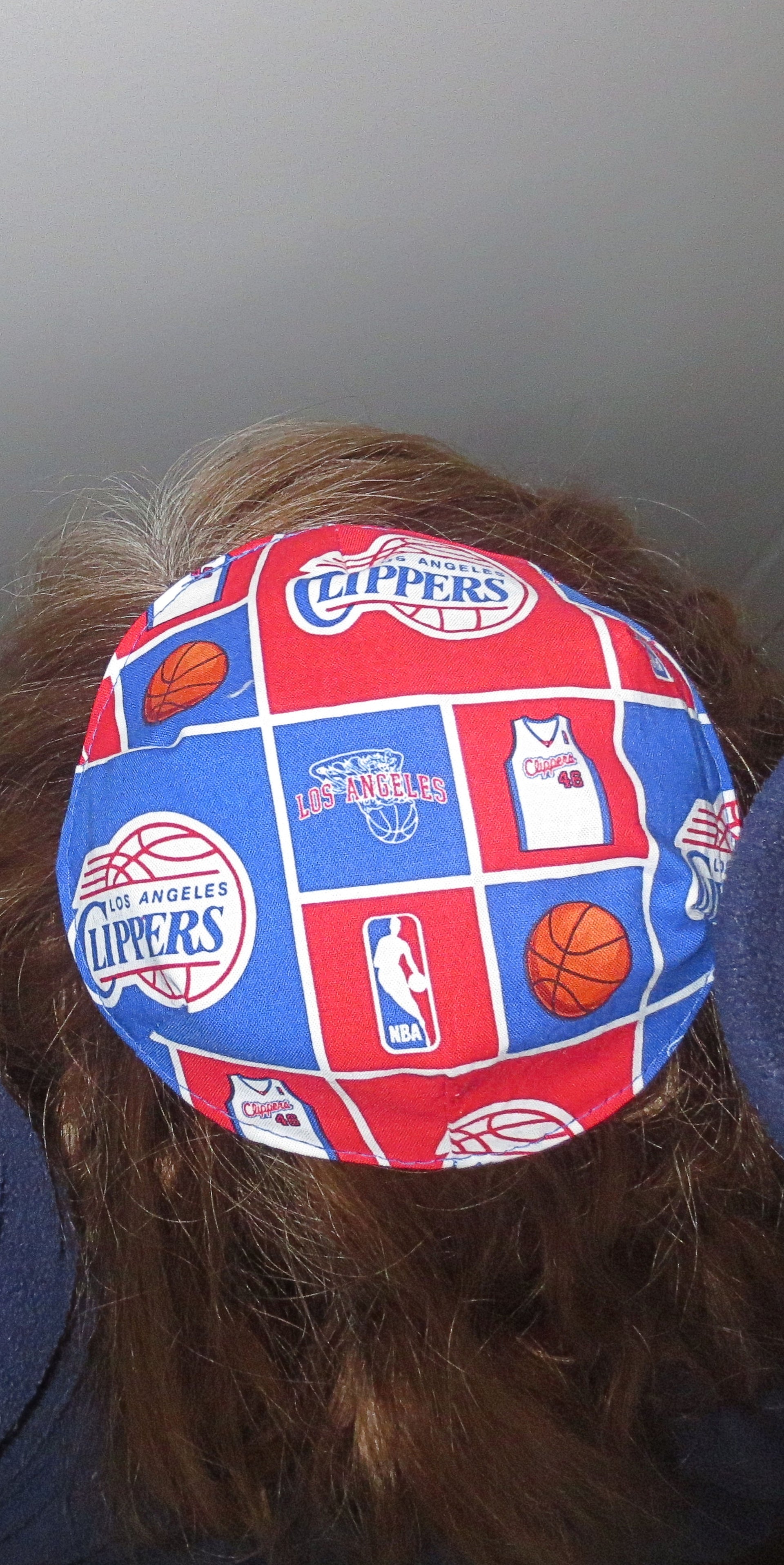 saucer reversible kippah or yarmulke major sports teams nba la clippers