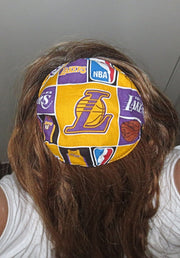 saucer reversible kippah or yarmulke major sports teams nba la lakers