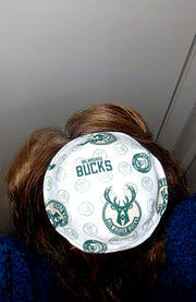 saucer reversible kippah or yarmulke major sports teams nba milwaukee bucks
