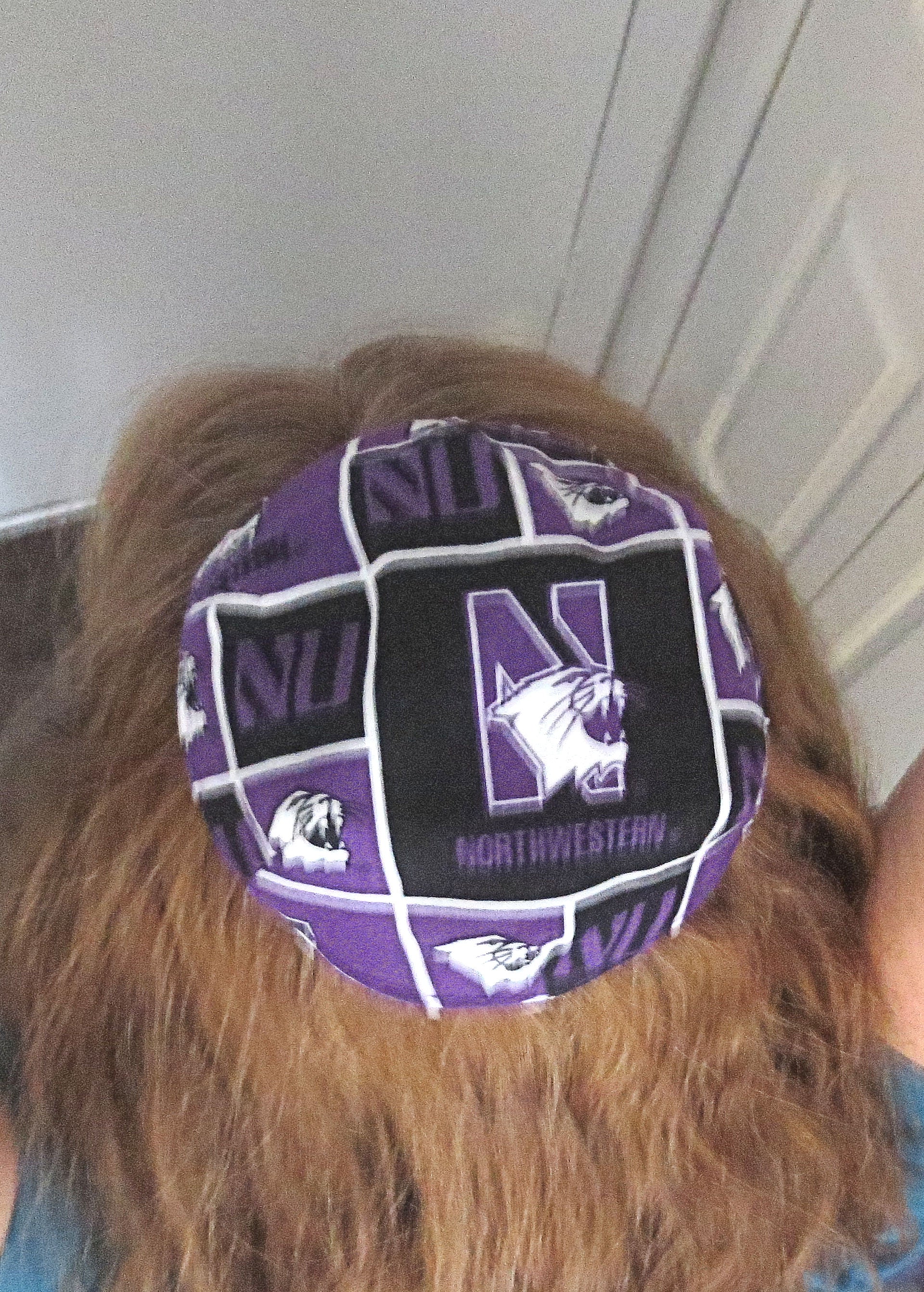 saucer reversible kippah or yarmulke college university teams northwestern university