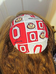 saucer reversible kippah or yarmulke college university teams ohio state