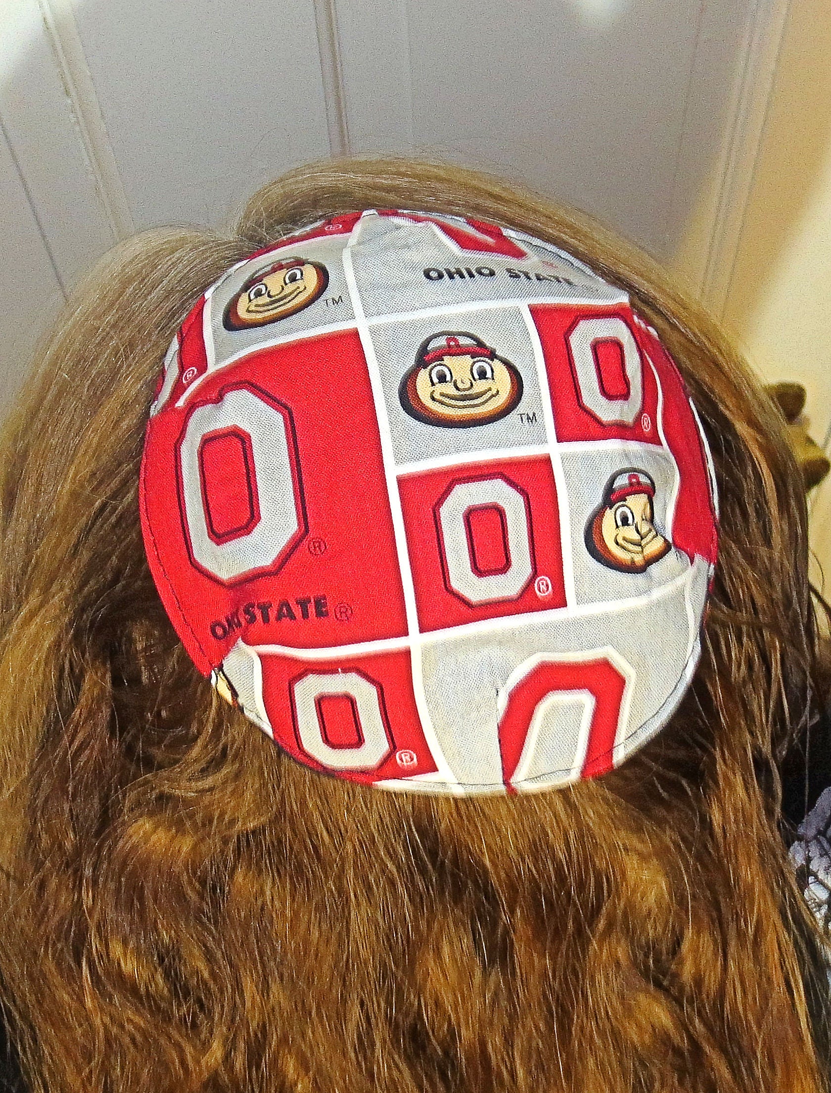 saucer reversible kippah or yarmulke college university teams ohio state