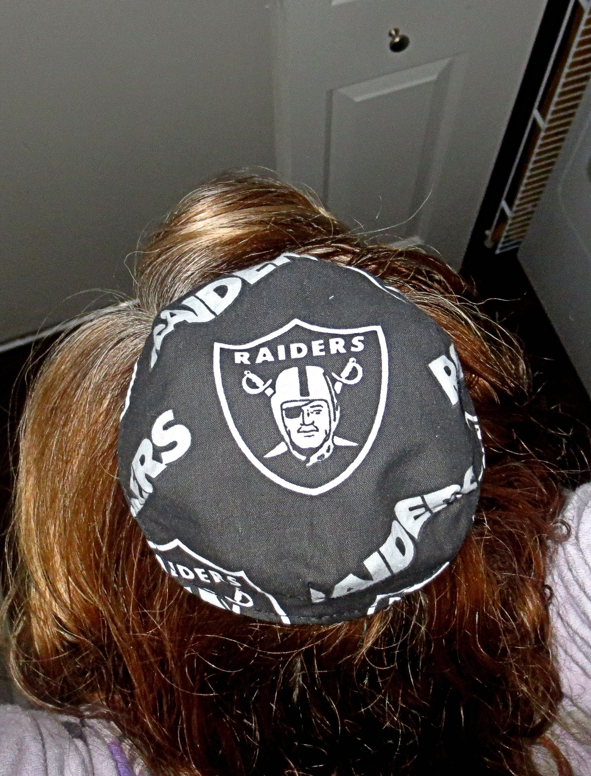 nfl saucer reversible kippah or yarmulke major sports teams nfl oakland raiders