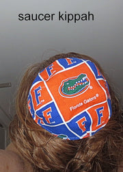 saucer reversible kippah or yarmulke college university teams