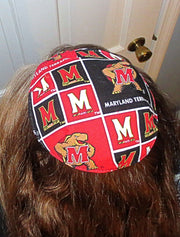 saucer reversible kippah or yarmulke college university teams university of maryland