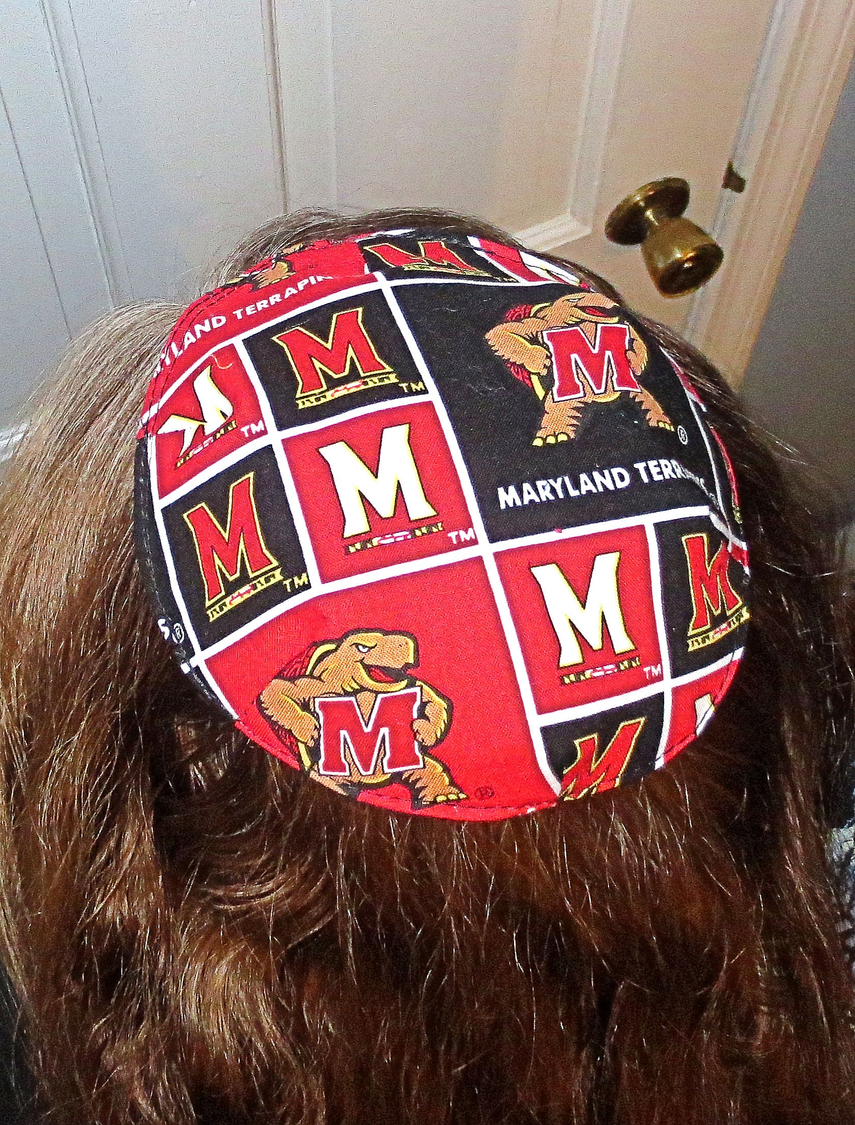 saucer reversible kippah or yarmulke college university teams university of maryland