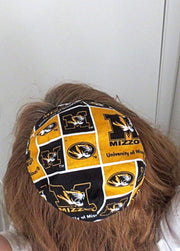 saucer reversible kippah or yarmulke college university teams university of missouri