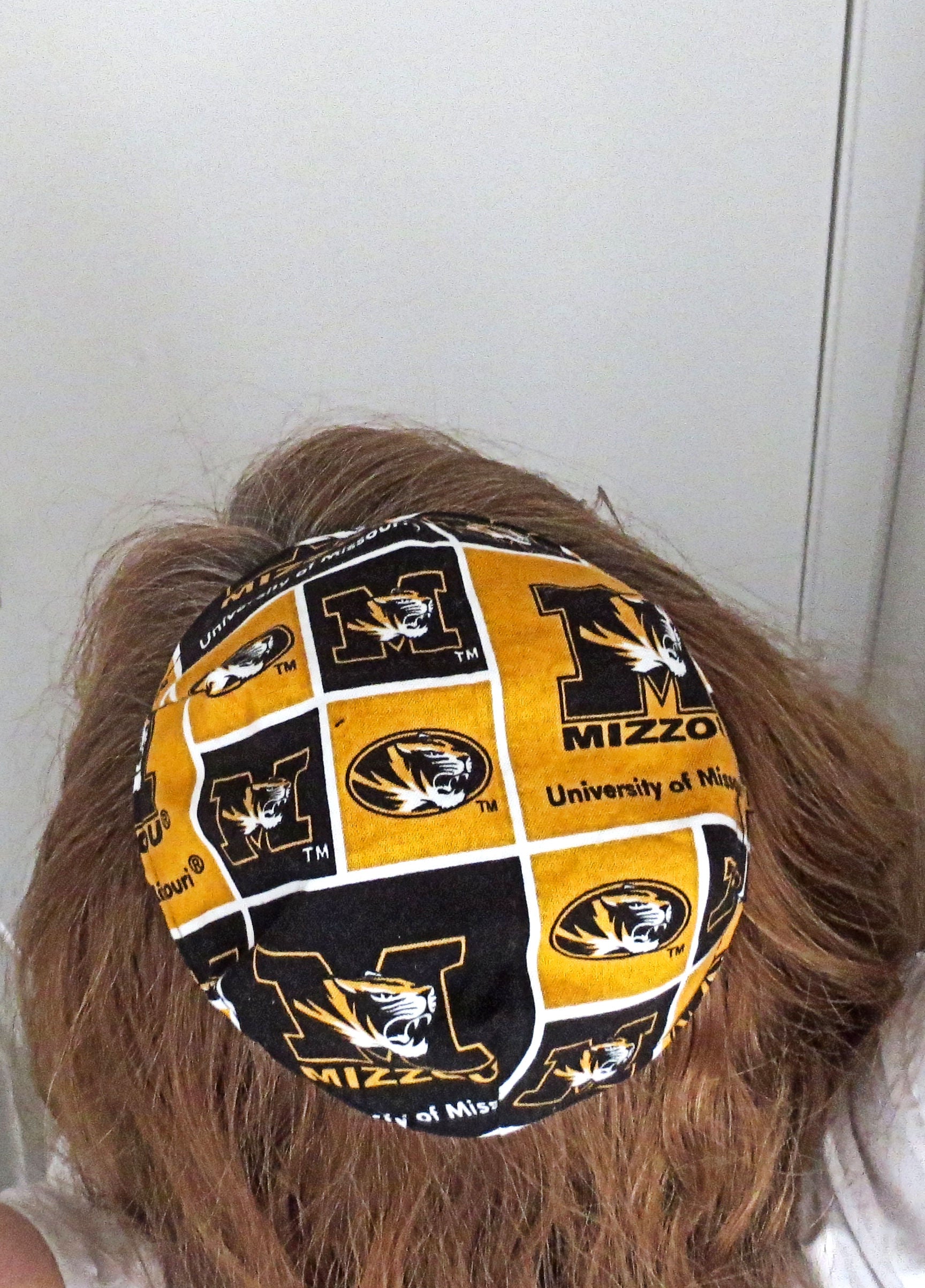 saucer reversible kippah or yarmulke college university teams university of missouri