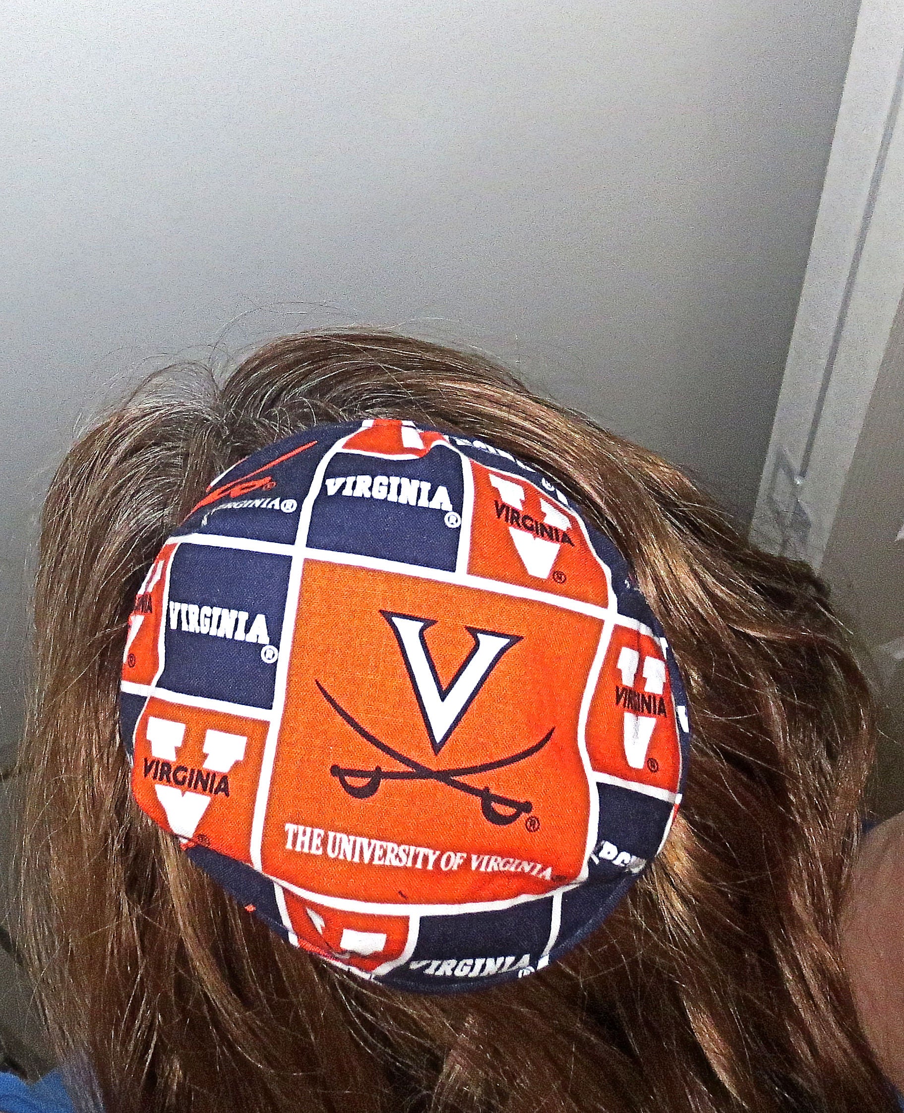 saucer reversible kippah or yarmulke college university teams university of virginia