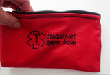 epipen ® medical alert label insulated holder carrier bag embroidered