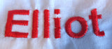 english initials, name or saying embroidered small kippah