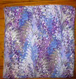 matzoh case holder with three sections for a beautiful seder table --- holds standard matzos marbleized purple waves