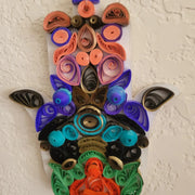 multicolored quilled hamsa wall art evil eye