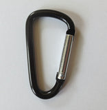 carabiner to add to epi pen case, zippered pouches black