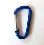carabiner to add to epi pen case, zippered pouches royal blue