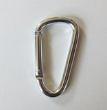 carabiner to add to epi pen case, zippered pouches silver
