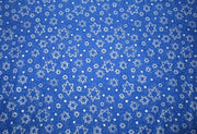 royal blue challah cover embroidered star of davids silver mother of pearl real button accents